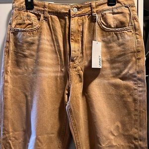 VERVET Crop Flare Distressed Jean size 30